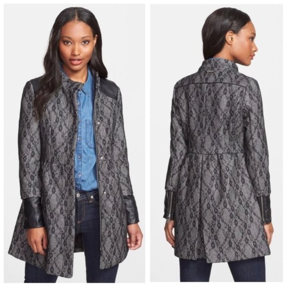 Steve Madden Jackets & Blazers - Steve Madden Black Lace Grey Overlay Coat